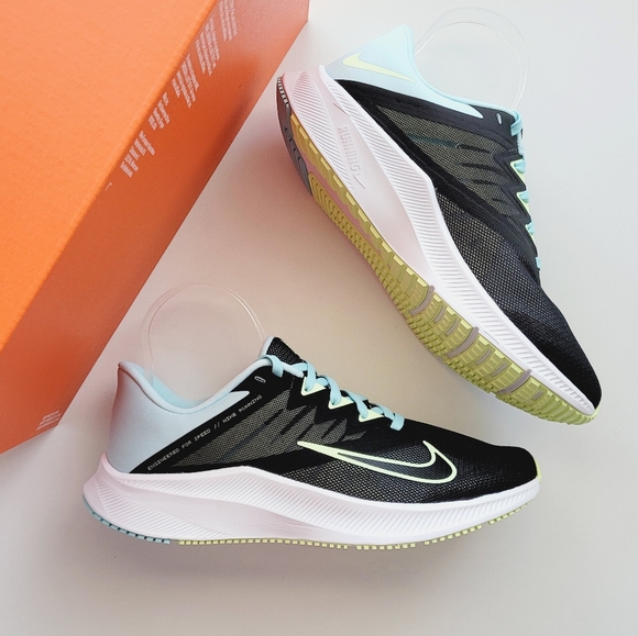 nike quest black volt